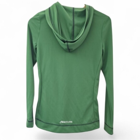 Alo Yoga Fresh N Livin Green Half-Zip Hoodie Sz M Lightweight Activewear - Picture 2 of 14
